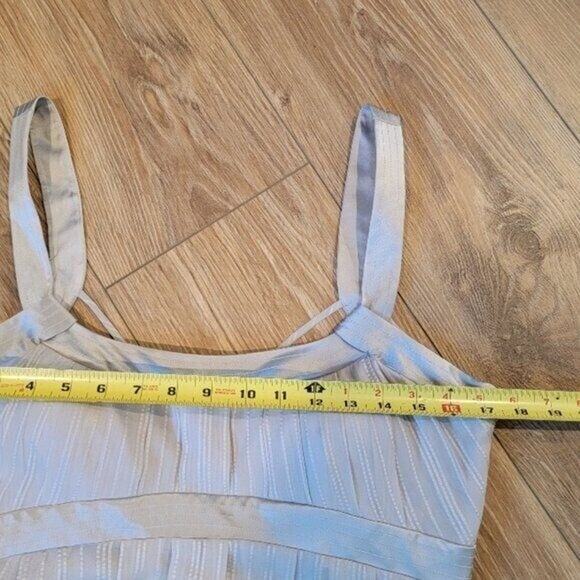 NEW Laundry Shelli Segal Mini Dress Women's Silk Gray Sz 10 Fairycore - Picture 10 of 11